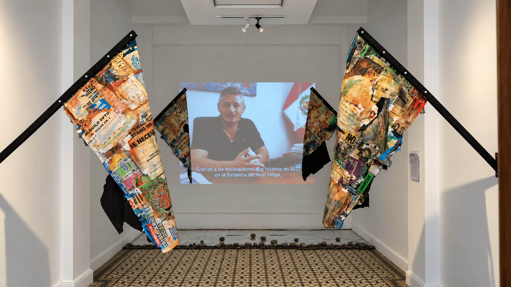 Installazione Collage nella Galleria Museale